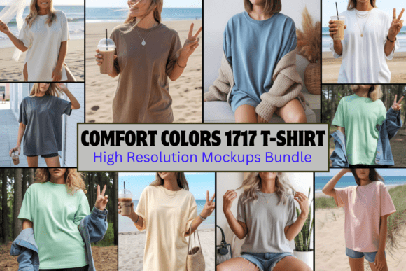 Download Comfort Colors 1717 T-Shirt Mockups Bund - Premium Resources